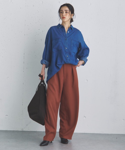 Doux archives(ドゥアルシーヴ)の「機能性ストレッチコクーンパンツ(その他パンツ・レディース・ブラック/ピンク/テラコッタ・36/38)」の8枚目の写真