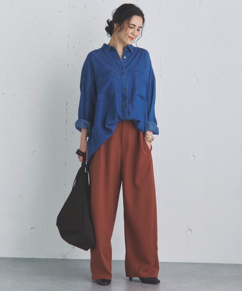 Doux archives(ドゥアルシーヴ)の「機能性ストレッチコクーンパンツ(その他パンツ・レディース・ブラック/ピンク/テラコッタ・36/38)」の9枚目の写真