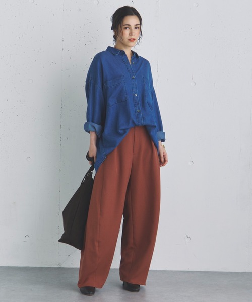 Doux archives(ドゥアルシーヴ)の「機能性ストレッチコクーンパンツ(その他パンツ・レディース・ブラック/ピンク/テラコッタ・36/38)」の12枚目の写真