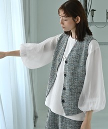 STYLE DELI（スタイルデリ）の「【Kana Oyama×BLK001】チュール袖トップス（Tシャツ/カットソー・レディース）」