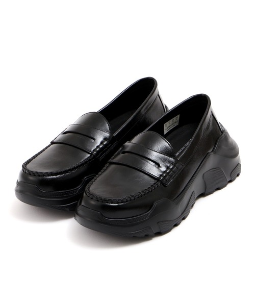 【AKIKOAOKI】Regulated Gravity-faux leather BK×BK（合皮） AKIKOAOKI】Regulated Gravity-faux leather BK×BK（合皮