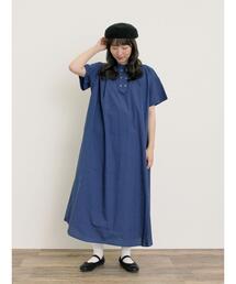 【♡新品未使用♡】サマンサモスモス　SM2 配色レースワンピース　ブルー 水色 セール】 【kazumi×Samansa Mos2】フリルカラーワンピース