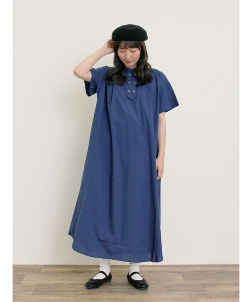 Samansa Mos2（サマンサ モスモス）の「◎【S/Mサイズ】ダブルボタンワンピース（ワンピース・レディース・グリーン/ネイビー/オフホワイト/チャコールグレー・S/M）」の4枚目の写真