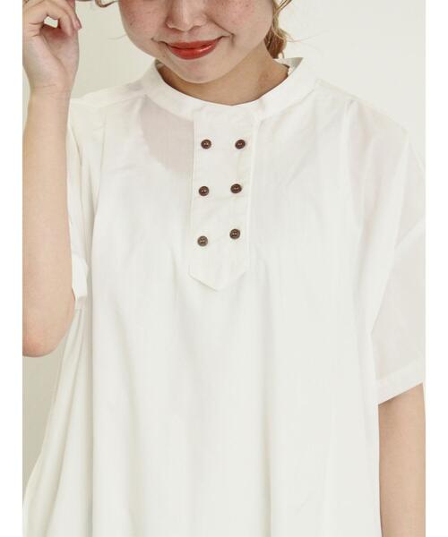 Samansa Mos2（サマンサ モスモス）の「◎【S/Mサイズ】ダブルボタンワンピース（ワンピース・レディース・グリーン/ネイビー/オフホワイト/チャコールグレー・S/M）」の15枚目の写真