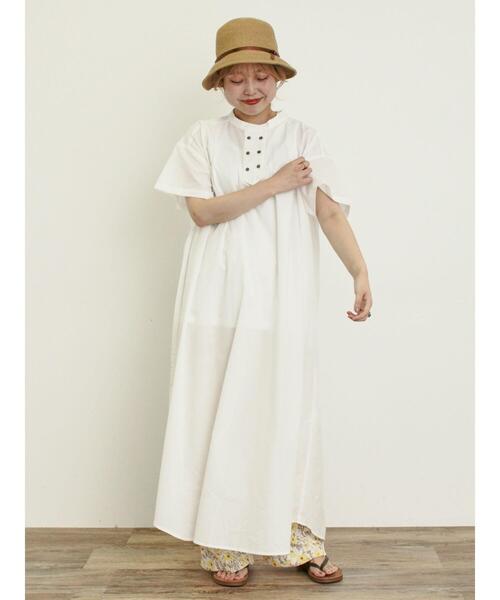 Samansa Mos2（サマンサ モスモス）の「◎【S/Mサイズ】ダブルボタンワンピース（ワンピース・レディース・グリーン/ネイビー/オフホワイト/チャコールグレー・S/M）」の18枚目の写真