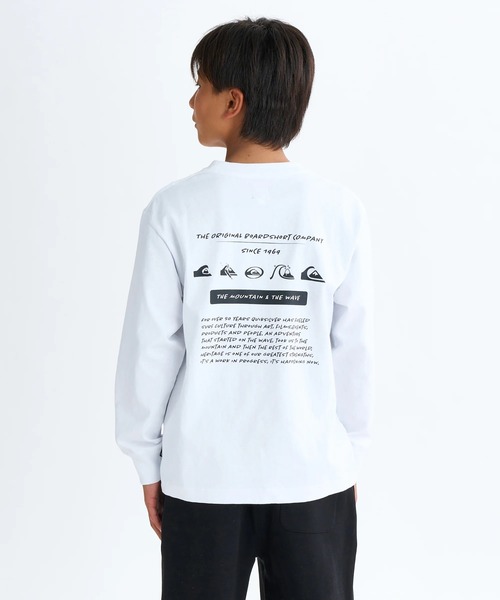 Quiksilver（クイックシルバー）の「BW HISTORY POCKET LT /クイックシルバーキッズ胸ポケットワンポイントバックプリント長袖ロンT（Tシャツ/カットソー・キッズ・ブラック/ホワイト/ベージュ・160/150/140/130）」の2枚目の写真
