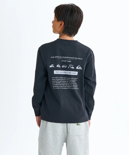 Quiksilver（クイックシルバー）の「BW HISTORY POCKET LT /クイックシルバーキッズ胸ポケットワンポイントバックプリント長袖ロンT（Tシャツ/カットソー・キッズ・ブラック/ホワイト/ベージュ・160/150/140/130）」の3枚目の写真