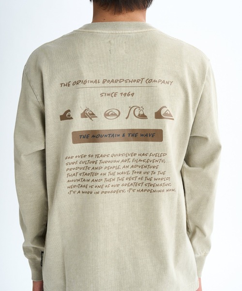 Quiksilver（クイックシルバー）の「BW HISTORY POCKET LT /クイックシルバーキッズ胸ポケットワンポイントバックプリント長袖ロンT（Tシャツ/カットソー・キッズ・ブラック/ホワイト/ベージュ・160/150/140/130）」の10枚目の写真