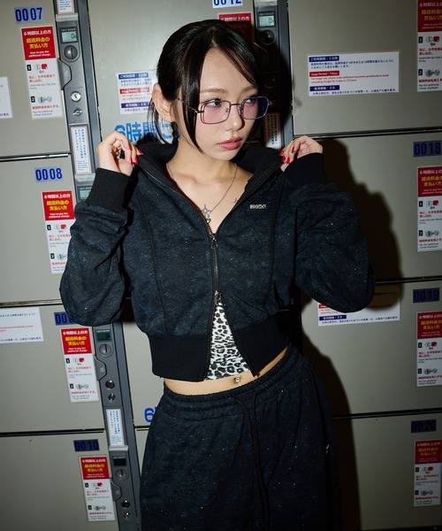 セール】グリッターダブルジップトップス【SETUP着用可能