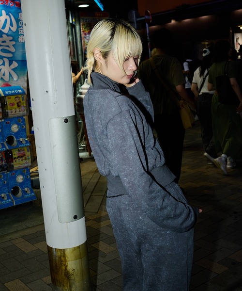 sedacle girl(セダクルガール)の「グリッターダブルジップトップス【SETUP着用可能】(スウェット・レディース・ブラック/グレー/チャコールグレー/ピンク・SMALL/MEDIUM)」の18枚目の写真