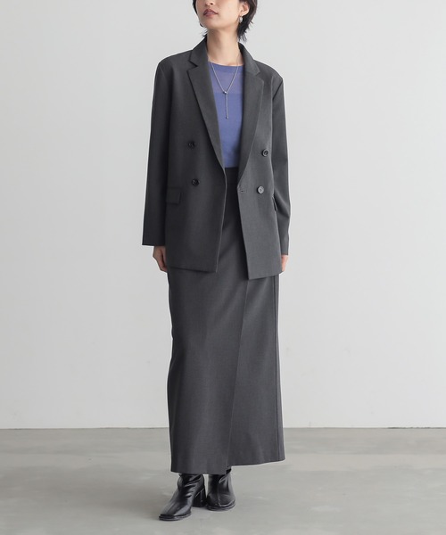 for/c（フォーシー）の「きれいめはっ水ダブルテーラードジャケット