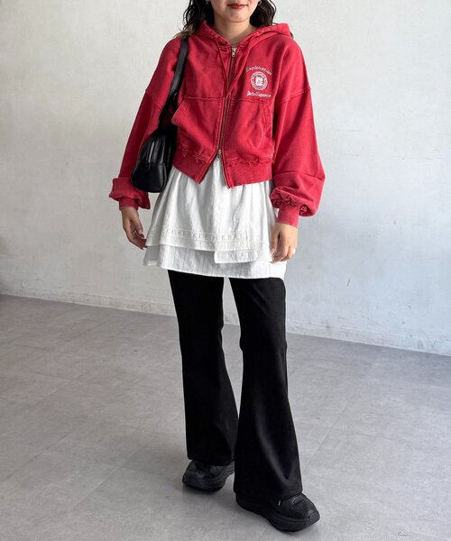 CPCM（シーピーシーエム）の「パウダー加工短丈パーカー（パーカー・レディース・ネイビー/ブラウン/レッド/チャコールグレー・FREE）」の21枚目の写真