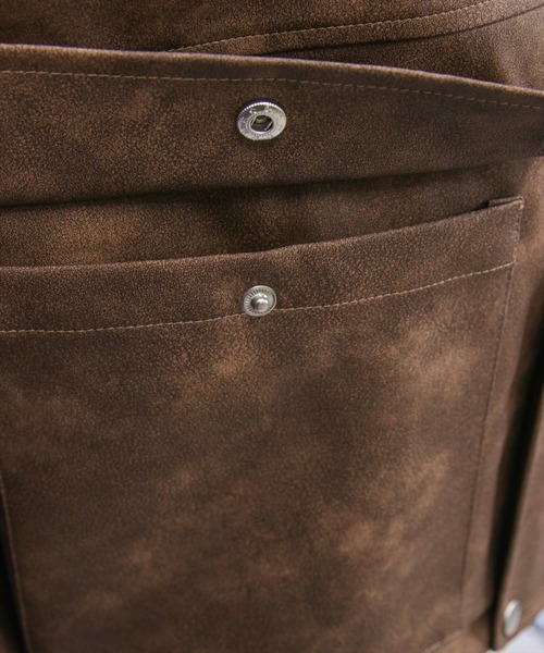 clear（クリア）の「アンティークレザーショート丈ブルゾン(セット可）[カジュアル 着回し抜群 大人]≪AW新作≫（ブルゾン・レディース・ブラウン/ブラック・F）」の20枚目の写真