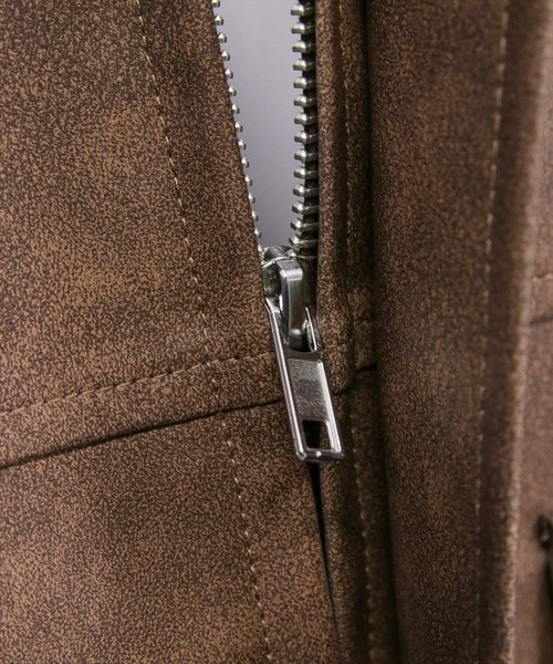 clear（クリア）の「アンティークレザーショート丈ブルゾン(セット可）[カジュアル 着回し抜群 大人]≪AW新作≫（ブルゾン・レディース・ブラウン/ブラック・F）」の22枚目の写真