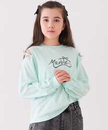 coca（coca）（コカ）の「キッズ　肩あきリボン長袖Tシャツ（Tシャツ/カットソー）」