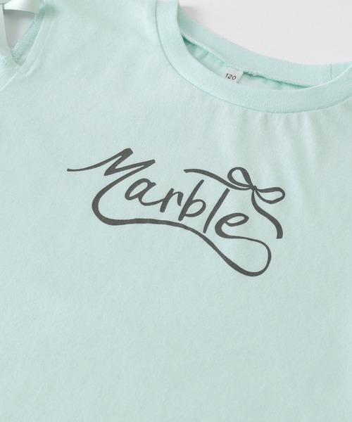 coca(coca)(コカ)の「キッズ 肩あきリボン長袖Tシャツ(Tシャツ/カットソー・キッズ・ホワイト/ライトグリーン・150/140/130/120)」の7枚目の写真