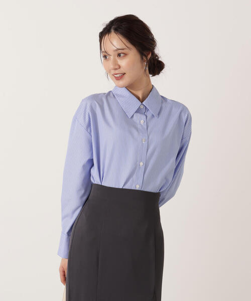 PROPORTION BODY DRESSING（プロポーションボディドレッシング）の「＜ウォッシャブル＞ベーシックシャツ / 1215210908（シャツ/ブラウス・レディース・ブルー系その他/ダークネイビー/ブルー・FREE）」の8枚目の写真