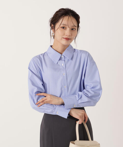 PROPORTION BODY DRESSING（プロポーションボディドレッシング）の「＜ウォッシャブル＞ベーシックシャツ / 1215210908（シャツ/ブラウス・レディース・ブルー系その他/ダークネイビー/ブルー・FREE）」の9枚目の写真