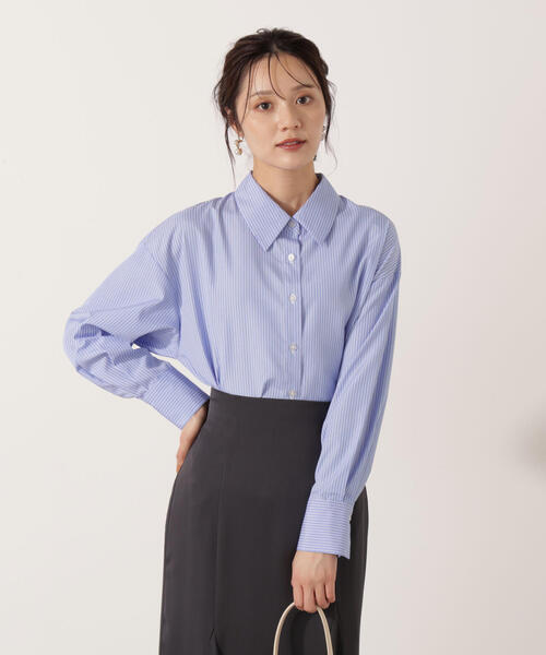 PROPORTION BODY DRESSING（プロポーションボディドレッシング）の「＜ウォッシャブル＞ベーシックシャツ / 1215210908（シャツ/ブラウス・レディース・ブルー系その他/ダークネイビー/ブルー・FREE）」の10枚目の写真