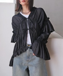 ボリュームティアードブラウス