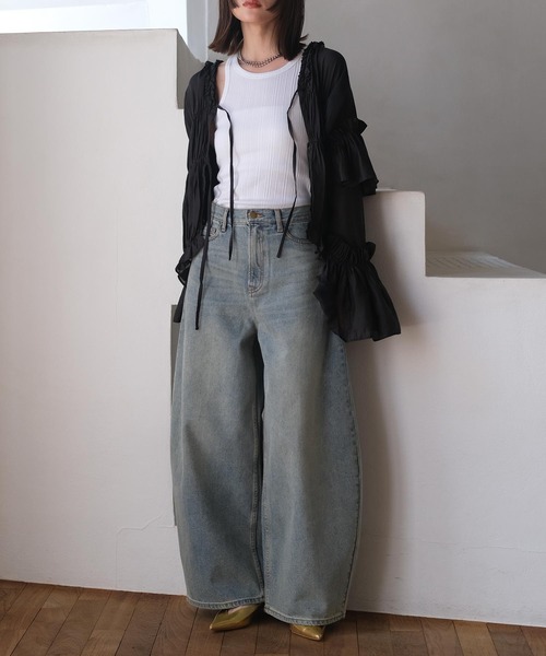 AKTE(アクテ)の「ボリュームティアードブラウス(シャツ/ブラウス・レディース・アイボリー/ブラック・FREE)」の18枚目の写真