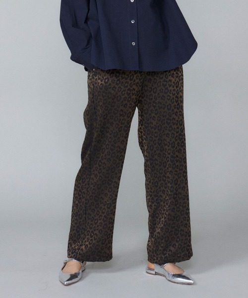 LE SOUK(ルスーク)の「レオパードジャカードイージーパンツ(その他パンツ・レディース・その他・9号)」の1枚目の写真