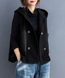 ONEP STAR（ワンピスター）の「フード付きダブルボタンベスト（ベスト）」