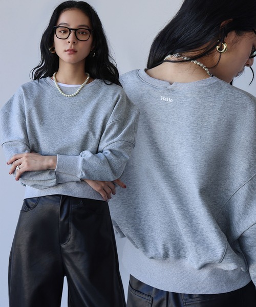 セール】【2025AW】ワンポイント刺繍 ロゴ スウェット プルオーバー