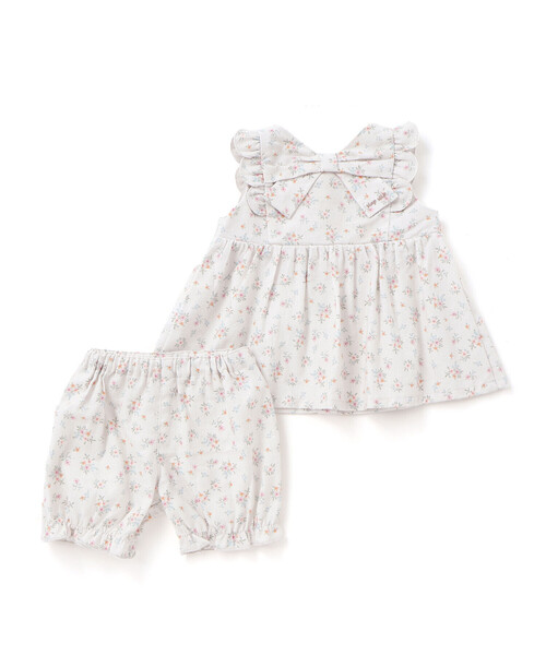 SLAP SLIP BABY(スラップスリップベビー)の「花柄無地コーデュロイ肩フリルリボンモチーフワンピース+ブルマセットアップベビー(70~80cm)(その他ベビーウェア・キッズ・ピンク/ホワイト系その他2・FREE)」の15枚目の写真