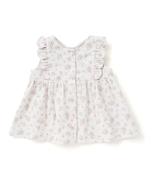 SLAP SLIP BABY(スラップスリップベビー)の「花柄無地コーデュロイ肩フリルリボンモチーフワンピース+ブルマセットアップベビー(70~80cm)(その他ベビーウェア・キッズ・ピンク/ホワイト系その他2・FREE)」の10枚目の写真