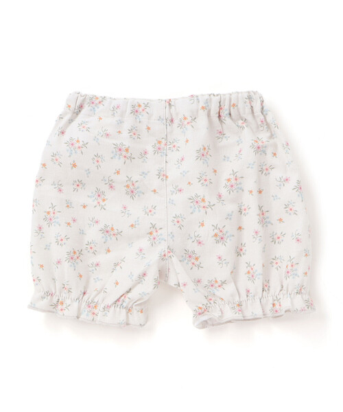 SLAP SLIP BABY(スラップスリップベビー)の「花柄無地コーデュロイ肩フリルリボンモチーフワンピース+ブルマセットアップベビー(70~80cm)(その他ベビーウェア・キッズ・ピンク/ホワイト系その他2・FREE)」の3枚目の写真