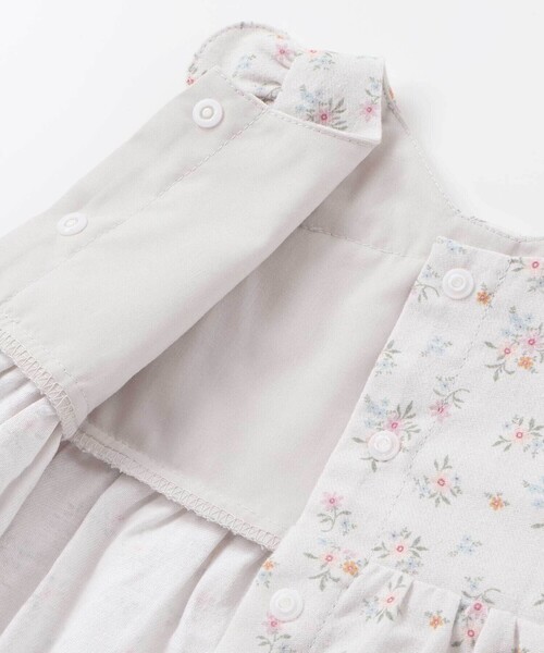 SLAP SLIP BABY(スラップスリップベビー)の「花柄無地コーデュロイ肩フリルリボンモチーフワンピース+ブルマセットアップベビー(70~80cm)(その他ベビーウェア・キッズ・ピンク/ホワイト系その他2・FREE)」の9枚目の写真