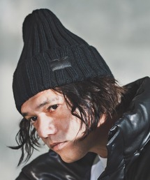 GLIMCLAP(グリムクラップ)のmko13149-Wide Rib Knit Beanie ニットビーニー(192-052-gla-cf)(ニットキャップ/ビーニー)