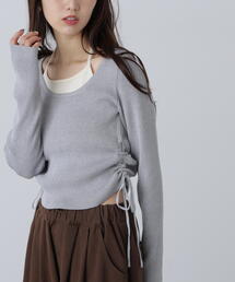 FREE'S MART | ◆ホルターネックレイヤードサイドドロストニット(ニット/セーター)