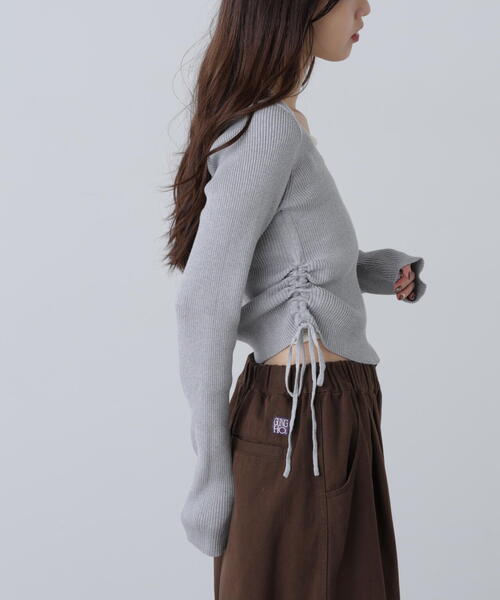 FREE'S MART（フリーズマート）の「◆ホルターネックレイヤードサイドドロストニット（ニット/セーター・レディース・グレー/ピンク/ベージュ・FREE）」の20枚目の写真