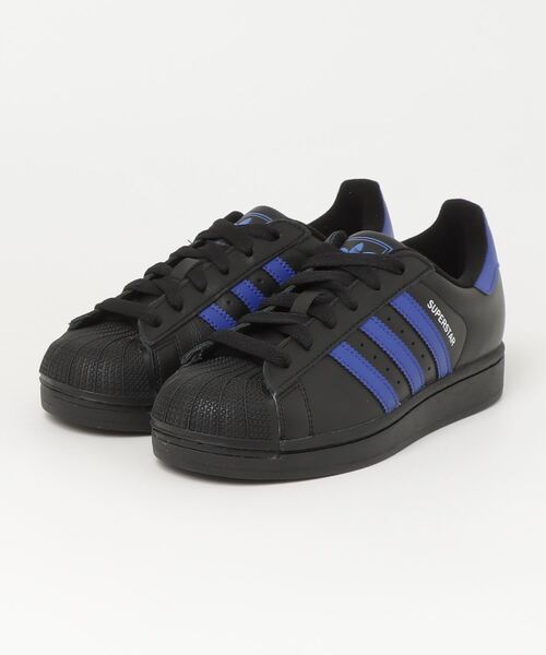 adidas(アディダス)の「adidas/アディダス スーパースターII / Superstar II(スニーカー・レディース・ブラック/ブルー/ブラック×ホワイト/グリーン・26cm/28cm/24cm/24.5cm/27cm/23cm)」の1枚目の写真