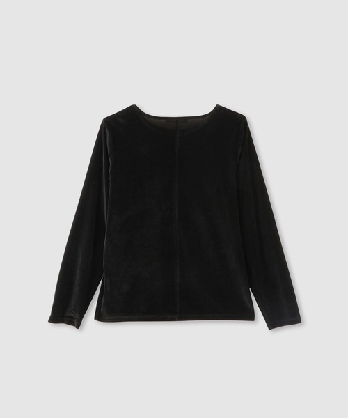 Mac-House(マックハウス)の「milli de l'air ベロアセンターシームカットソー(Tシャツ/カットソー・レディース・ブラック/ベージュ/ブラウン・L/M)」の5枚目の写真