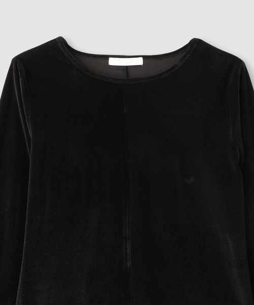 Mac-House(マックハウス)の「milli de l'air ベロアセンターシームカットソー(Tシャツ/カットソー・レディース・ブラック/ベージュ/ブラウン・L/M)」の6枚目の写真