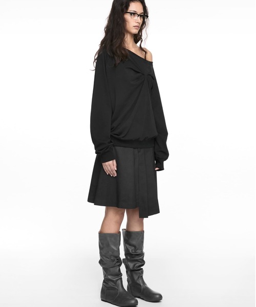 NACHE(ナチェ)の「NACHE/ナチェ/PINCHES L/S TEE(Tシャツ/カットソー・レディース・ブラック/アイボリー・0/1)」の6枚目の写真