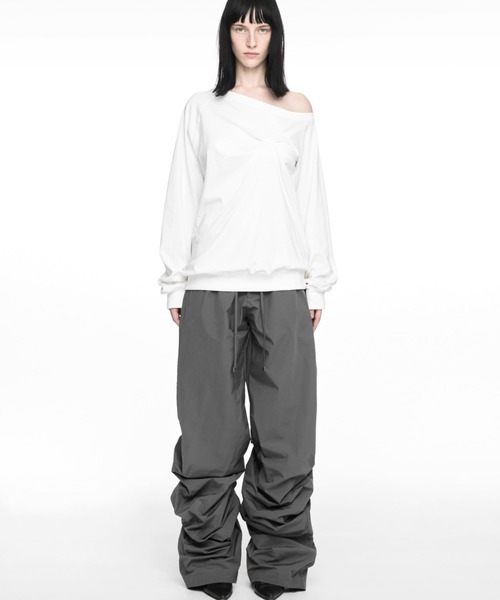 NACHE(ナチェ)の「NACHE/ナチェ/PINCHES L/S TEE(Tシャツ/カットソー・レディース・ブラック/アイボリー・0/1)」の9枚目の写真