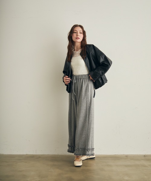 Lunea(ルネア)の「ノーカラーボリュームブルゾン(ブルゾン・レディース・ブラック/ブラウン・FREE)」の6枚目の写真