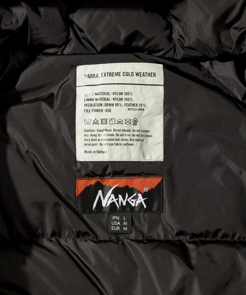 NANGA（ナンガ）の「NANGA/ナンガ SP HOODIE DOWN JKT/別注 フーディ ダウンジャケット（ダウンジャケット/コート・メンズ・ブラック/オリーブ/グレー・MEDIUM/LARGE/X-LARGE）」の7枚目の写真