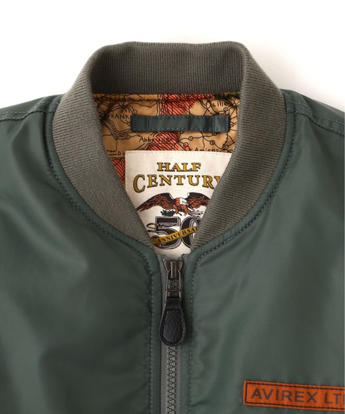 AVIREX（アヴィレックス）の「《KIDS/50th Anniversary》MA-1 SIGNATURE BIG LOGO（MA-1・キッズ・レッド/ブラック/セージグリーン・100/120/140）」の13枚目の写真