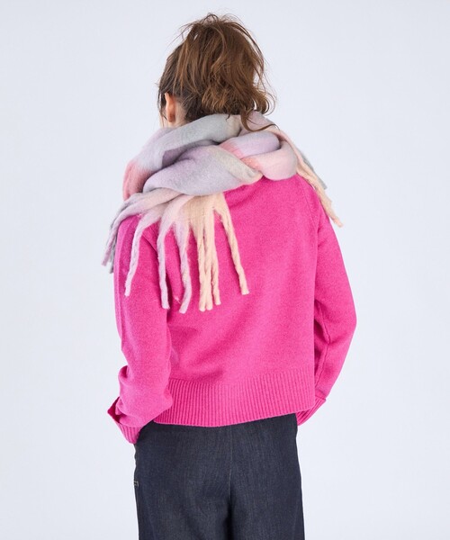 To b. by agnes b.（トゥービーバイアニエスベー）の「ウール リブ カフス ニット プルオーバー（ニット/セーター・レディース・ピンク系その他・FREE）」の7枚目の写真