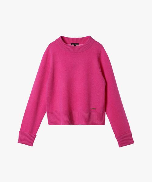 To b. by agnes b.（トゥービーバイアニエスベー）の「ウール リブ カフス ニット プルオーバー（ニット/セーター・レディース・ピンク系その他・FREE）」の2枚目の写真