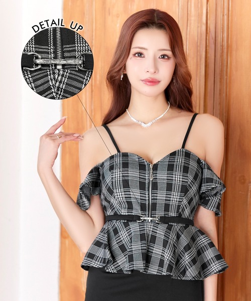 ぱぱんさん専用　Brille グレー チェック柄 タイトドレス Sサイズ 11008SKWOSA0305305003?$VS_1500$