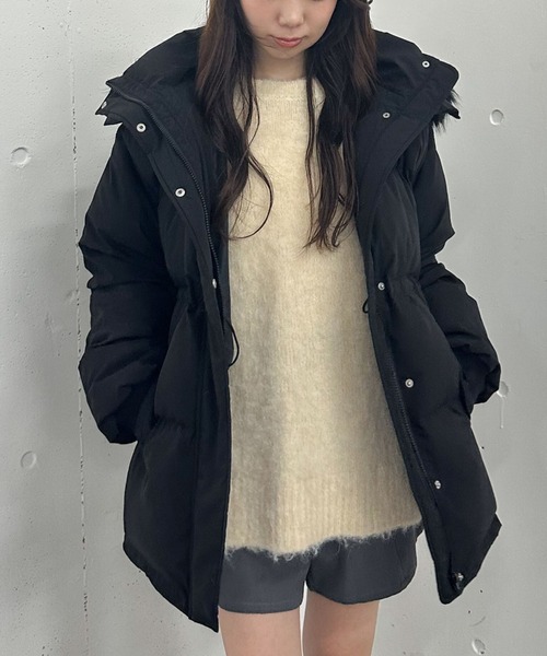 archives(アルシーヴ)の「マルチwayファーフード中綿ブルゾン(ブルゾン・レディース・アイボリー/ブラック・MEDIUM)」の2枚目の写真