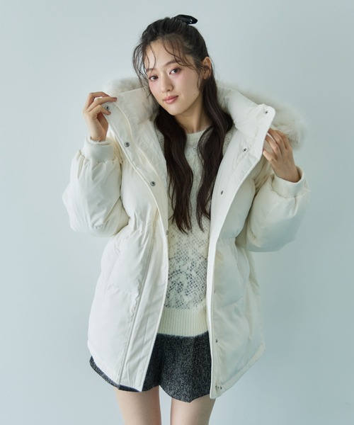 archives(アルシーヴ)の「マルチwayファーフード中綿ブルゾン(ブルゾン・レディース・アイボリー/ブラック・MEDIUM)」の6枚目の写真