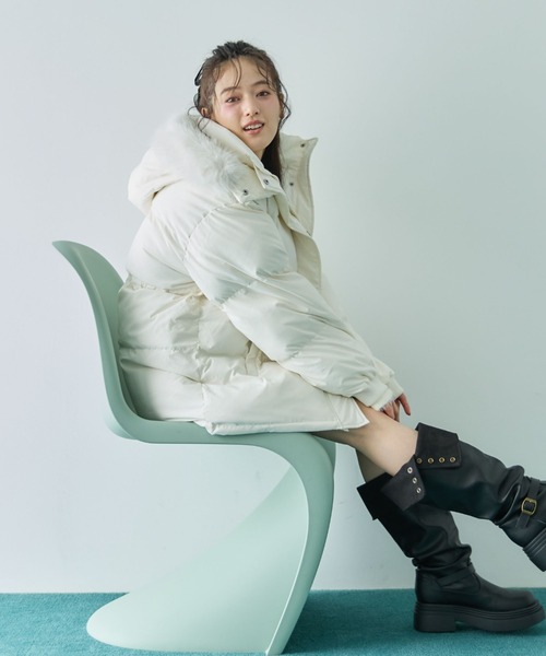 archives(アルシーヴ)の「マルチwayファーフード中綿ブルゾン(ブルゾン・レディース・アイボリー/ブラック・MEDIUM)」の8枚目の写真