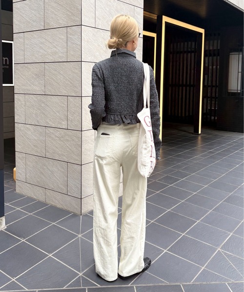 feepur(フェピュール)の「シャーリングショートチェックシャツ(シャツ/ブラウス・レディース・チャコールグレー/ブラウン・MEDIUM)」の8枚目の写真